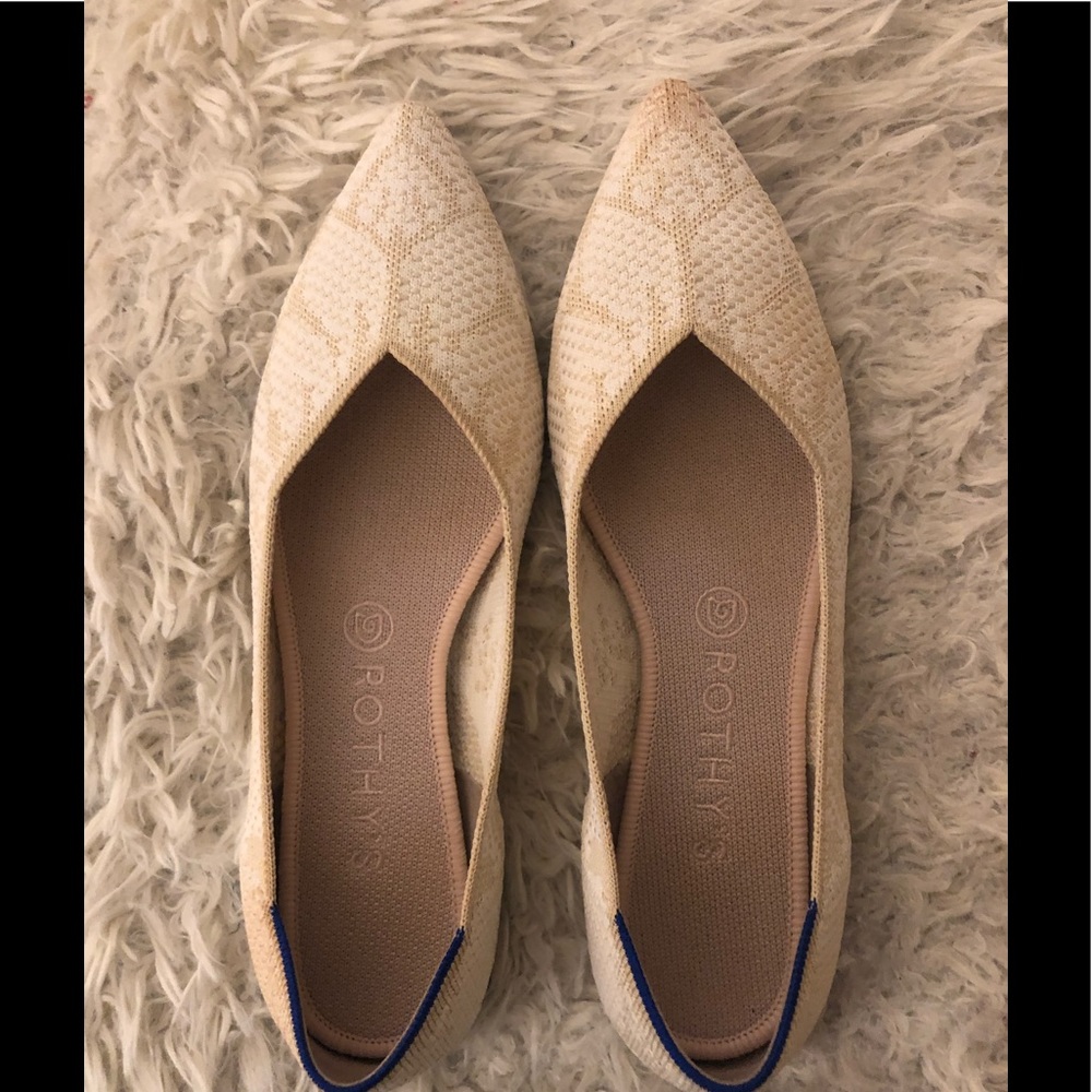 Rothy’s ivory points. Good condition. Discontinued style.